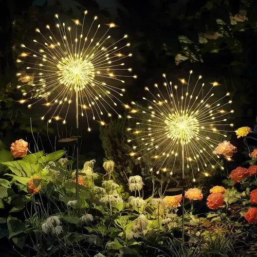 Luces solares de fuegos artificiales