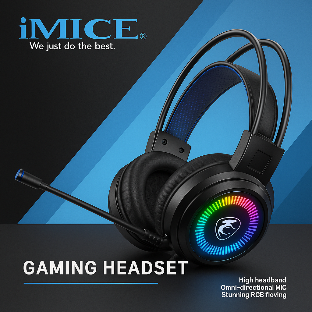 Audífonos Gamer iMICE con Micrófono y Lu