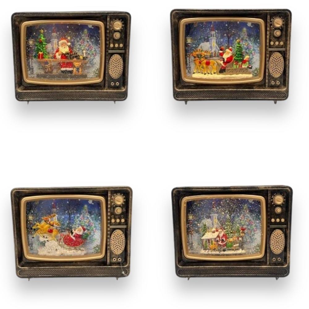 Adorno Navideño Musical Televisor Led