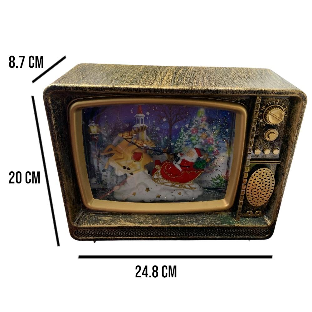Adorno Navideño Musical Televisor Led