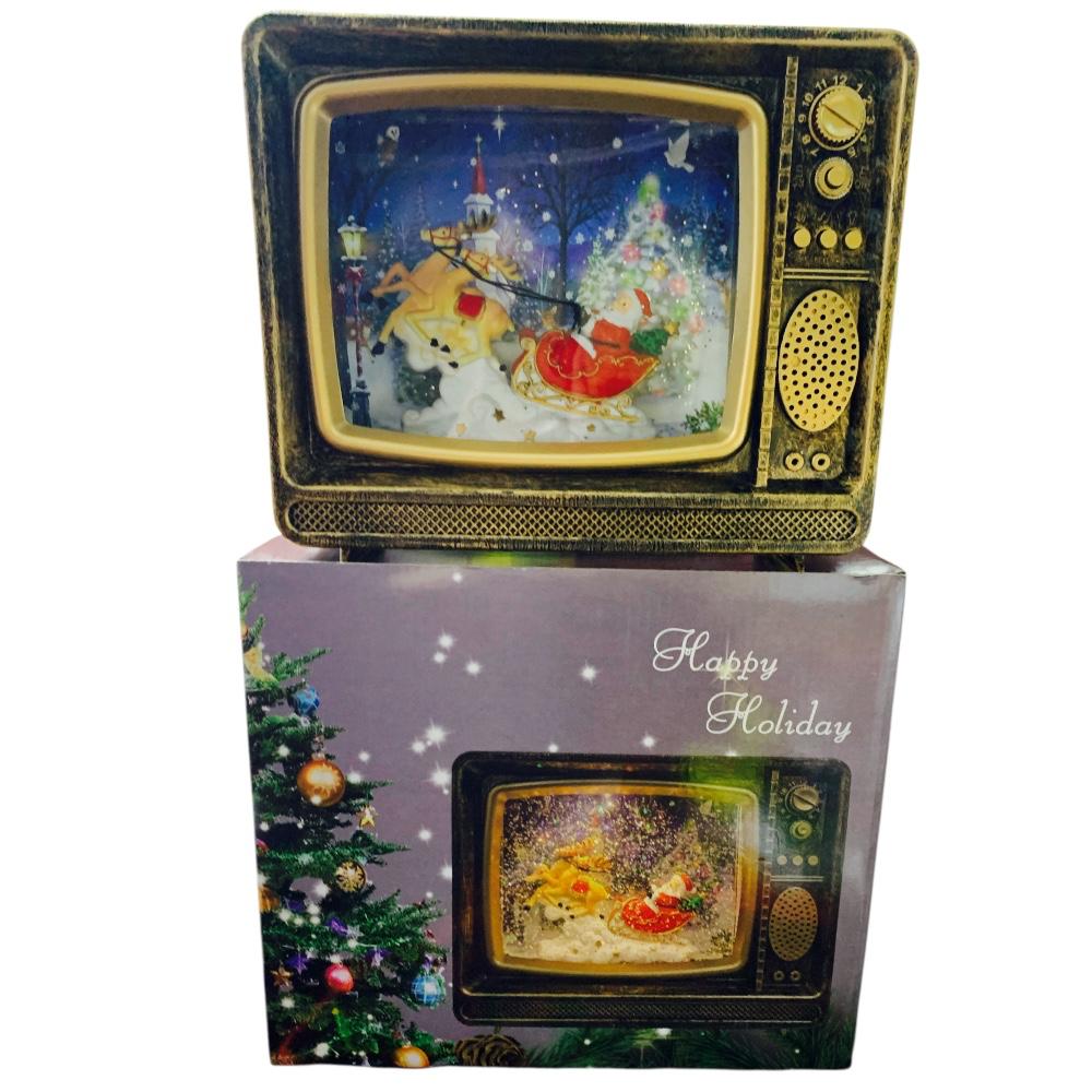 Adorno Navideño Musical Televisor Led