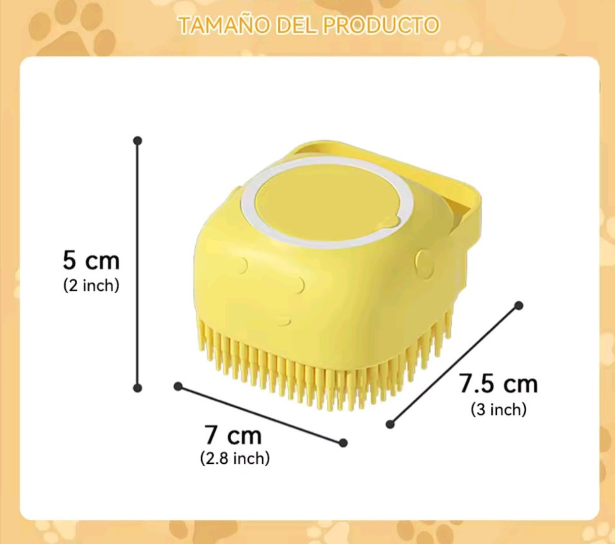 Cepillo Jabonero Masaje Para Mascota